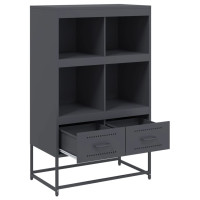 Produktbild för Högskåp antracit 68x39x111,5 cm stål