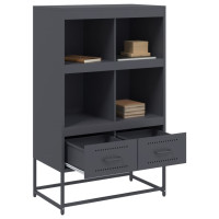 Produktbild för Högskåp antracit 68x39x111,5 cm stål