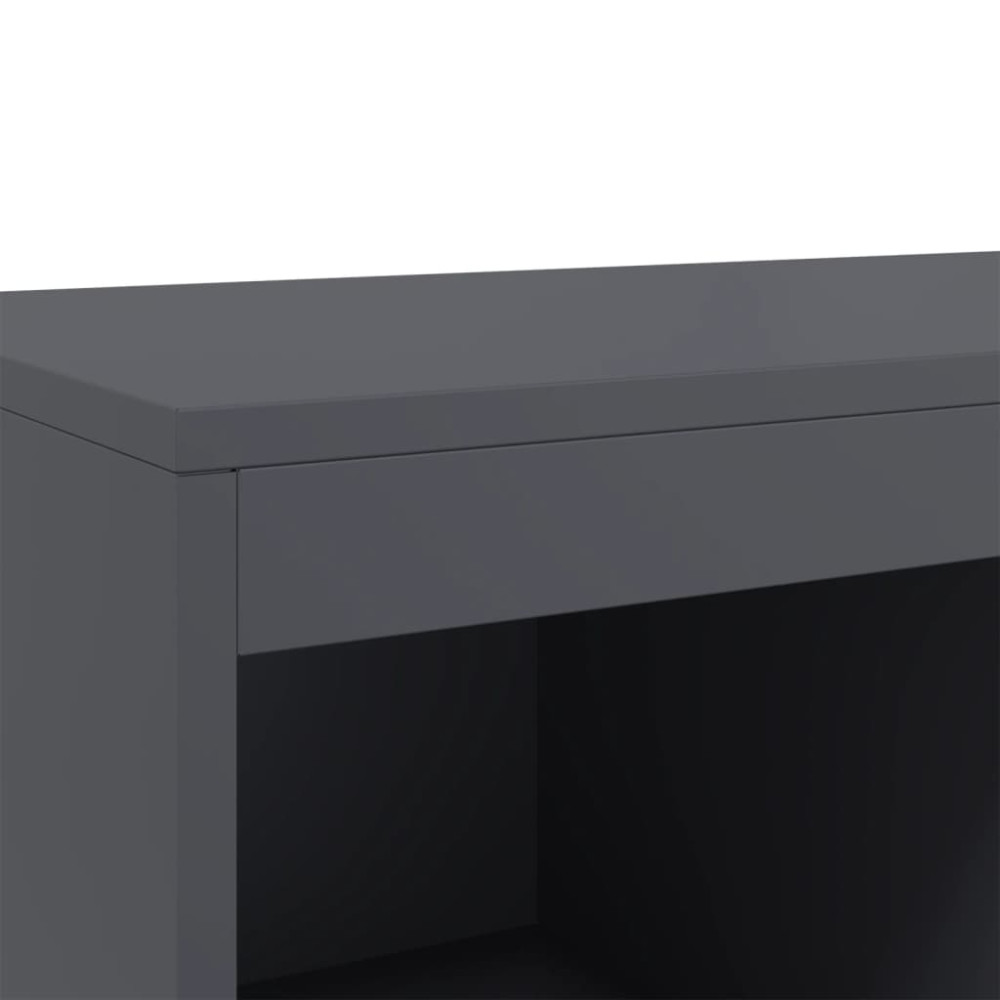 Produktbild för Högskåp antracit 68x39x111,5 cm stål