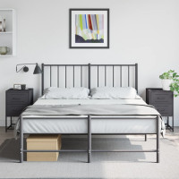 Produktbild för Sängbord 2 st svart 36x39x60,5 cm stål