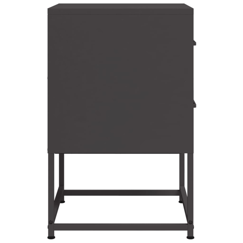 Produktbild för Sängbord 2 st svart 36x39x60,5 cm stål