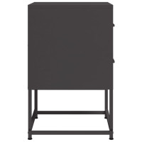 Produktbild för Sängbord 2 st svart 36x39x60,5 cm stål