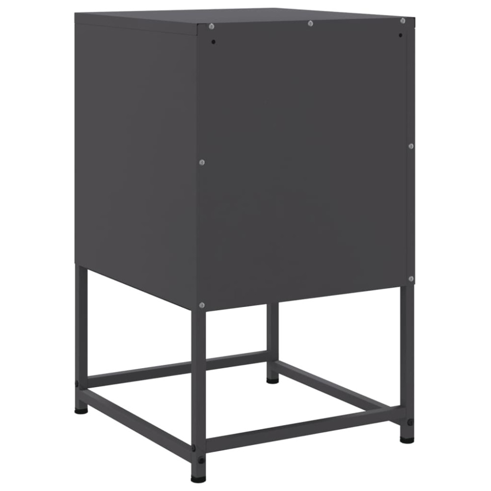 Produktbild för Sängbord 2 st svart 36x39x60,5 cm stål