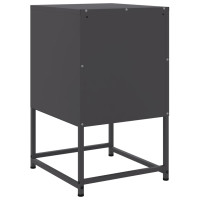 Produktbild för Sängbord 2 st svart 36x39x60,5 cm stål