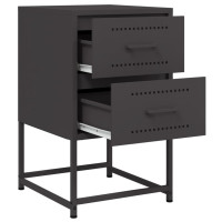 Produktbild för Sängbord 2 st svart 36x39x60,5 cm stål