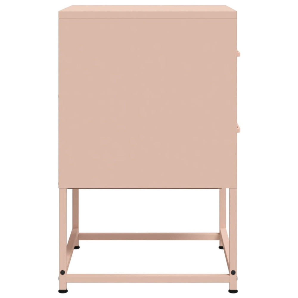 Produktbild för Sängbord 2 st rosa 36x39x60,5 cm stål