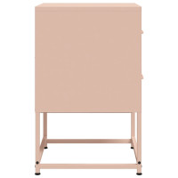 Produktbild för Sängbord 2 st rosa 36x39x60,5 cm stål