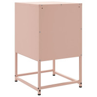 Produktbild för Sängbord 2 st rosa 36x39x60,5 cm stål