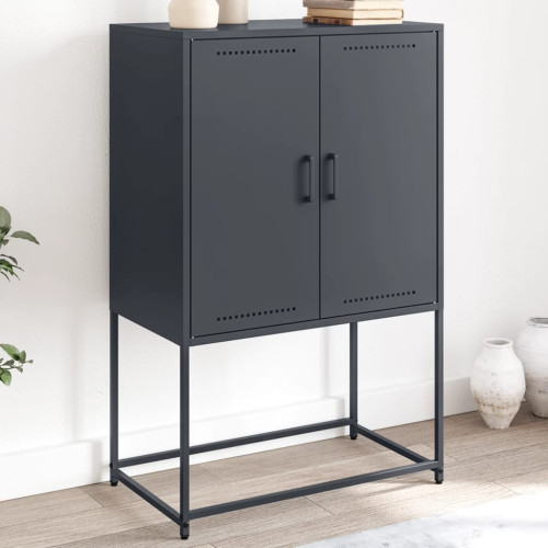 vidaXL TV-skåp svart 68x39x60,5 cm stål