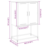 Produktbild för TV-skåp svart 68x39x60,5 cm stål