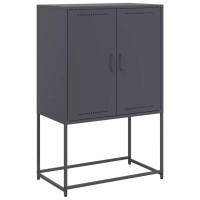 Produktbild för TV-skåp svart 68x39x60,5 cm stål
