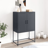 Produktbild för TV-skåp svart 68x39x60,5 cm stål