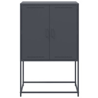 Produktbild för TV-skåp svart 68x39x60,5 cm stål