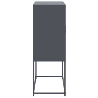 Produktbild för TV-skåp svart 68x39x60,5 cm stål