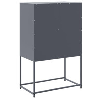 Produktbild för TV-skåp svart 68x39x60,5 cm stål