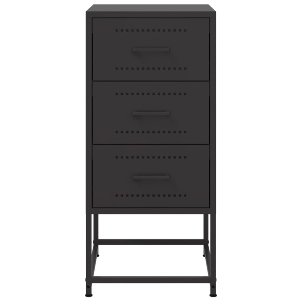 Produktbild för Sängbord 2 st svart 36x39x78 cm stål