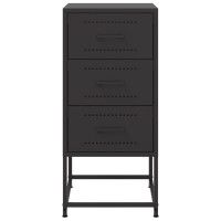 Produktbild för Sängbord 2 st svart 36x39x78 cm stål