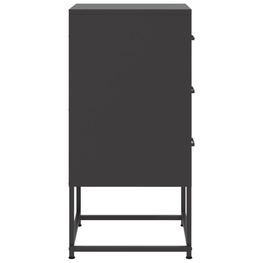 Produktbild för Sängbord 2 st svart 36x39x78 cm stål