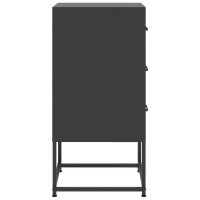 Produktbild för Sängbord 2 st svart 36x39x78 cm stål