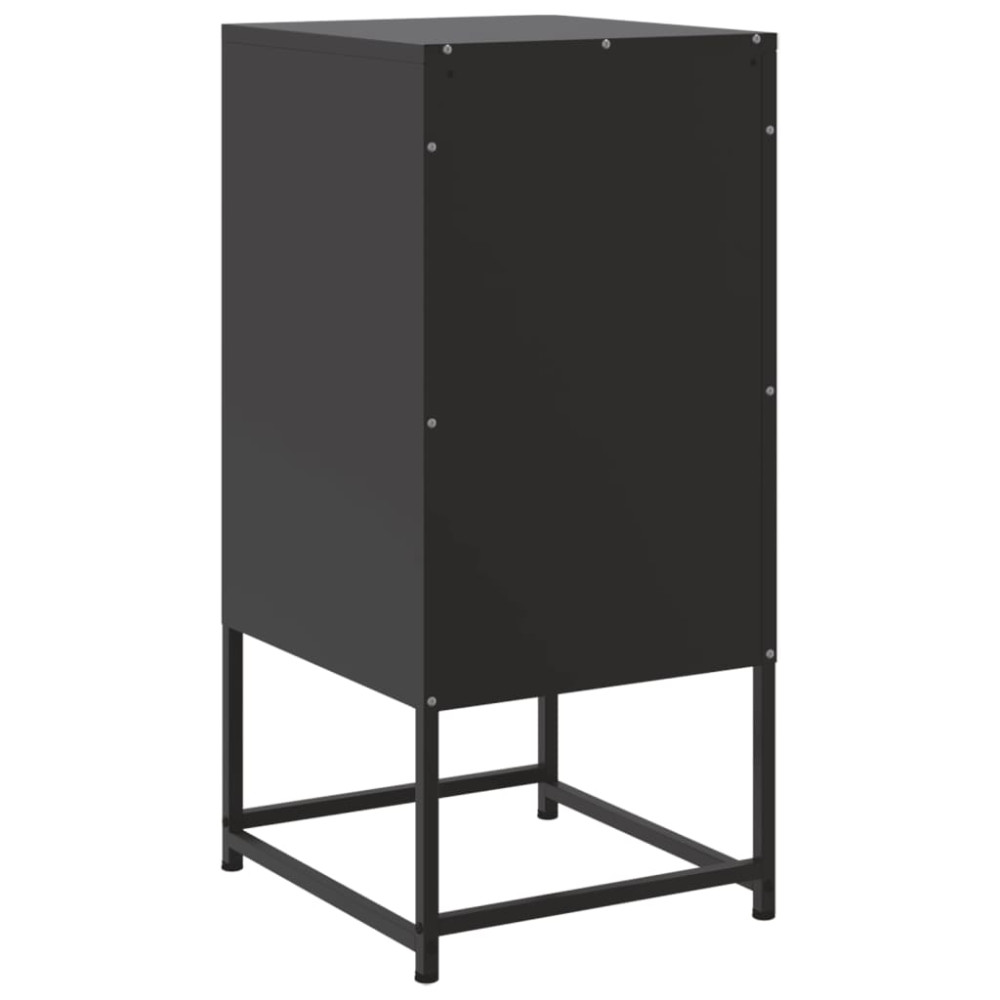 Produktbild för Sängbord 2 st svart 36x39x78 cm stål