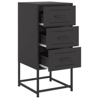 Produktbild för Sängbord 2 st svart 36x39x78 cm stål