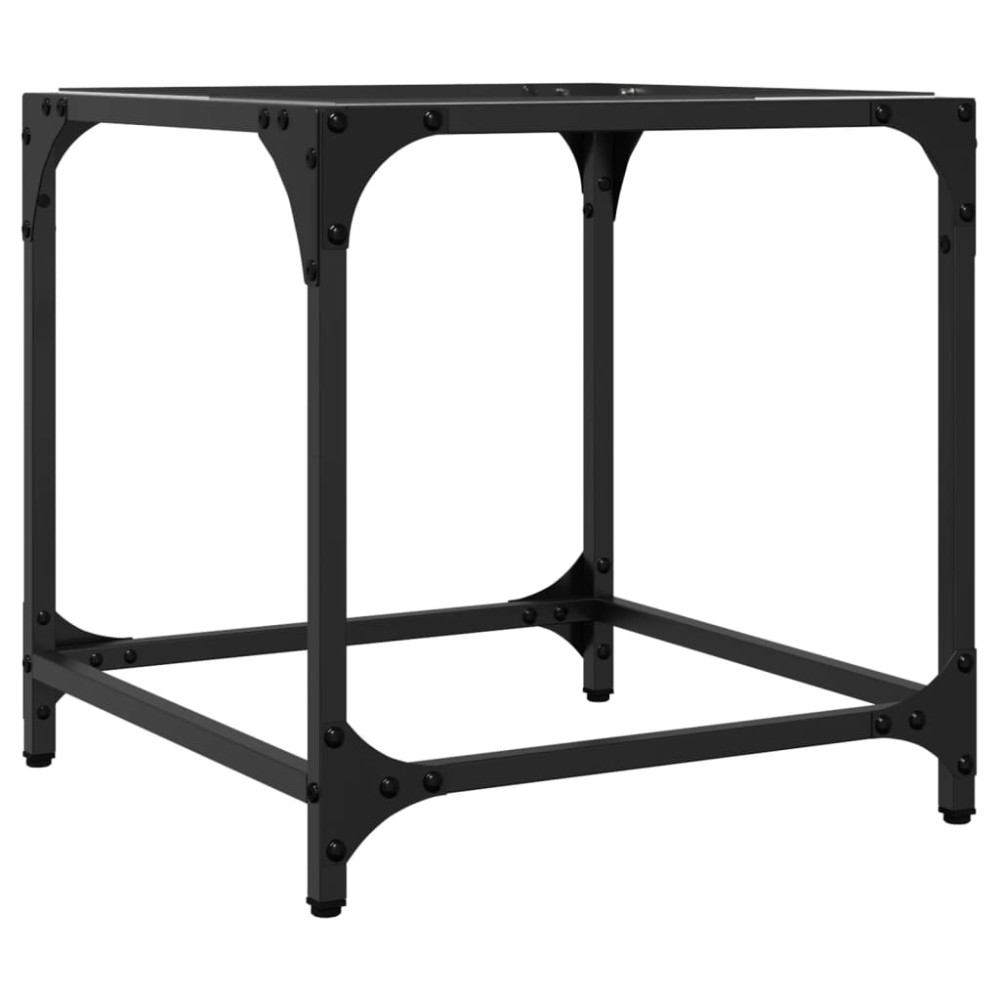 Produktbild för Soffbord med transparent glasskiva 2 st 40x40x40 cm stål