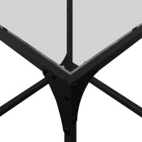 Produktbild för Soffbord med transparent glasskiva 2 st 40x40x40 cm stål