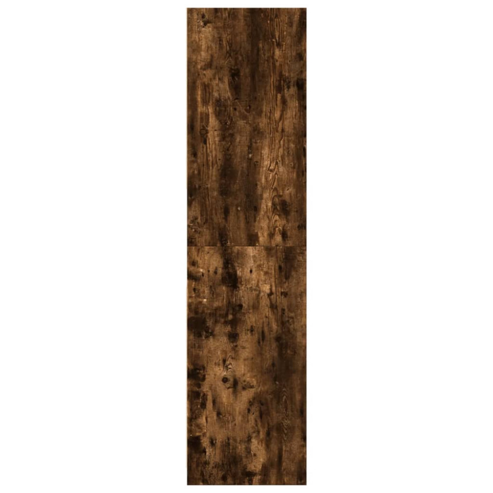 Produktbild för Garderob rökfärgad ek 80x50x200 cm konstruerat trä