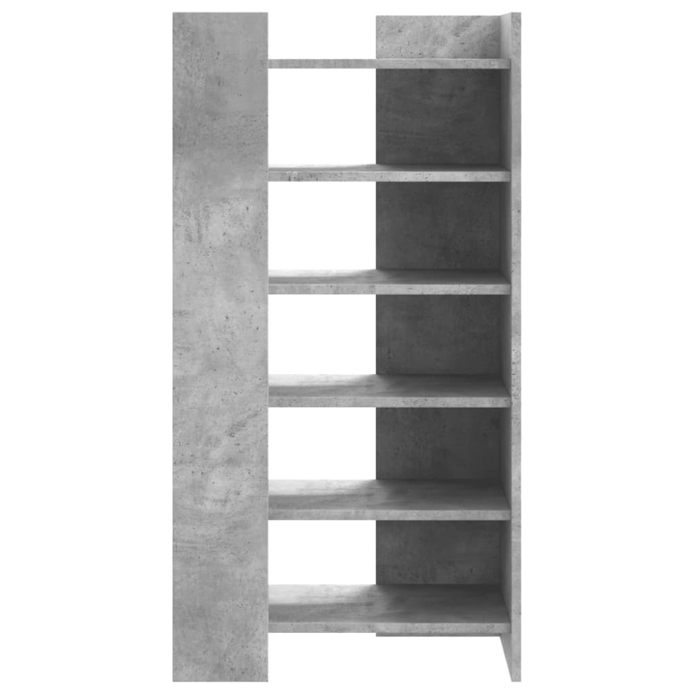 Produktbild för Skoskåp betonggrå 52x37,5x100 cm konstruerat trä