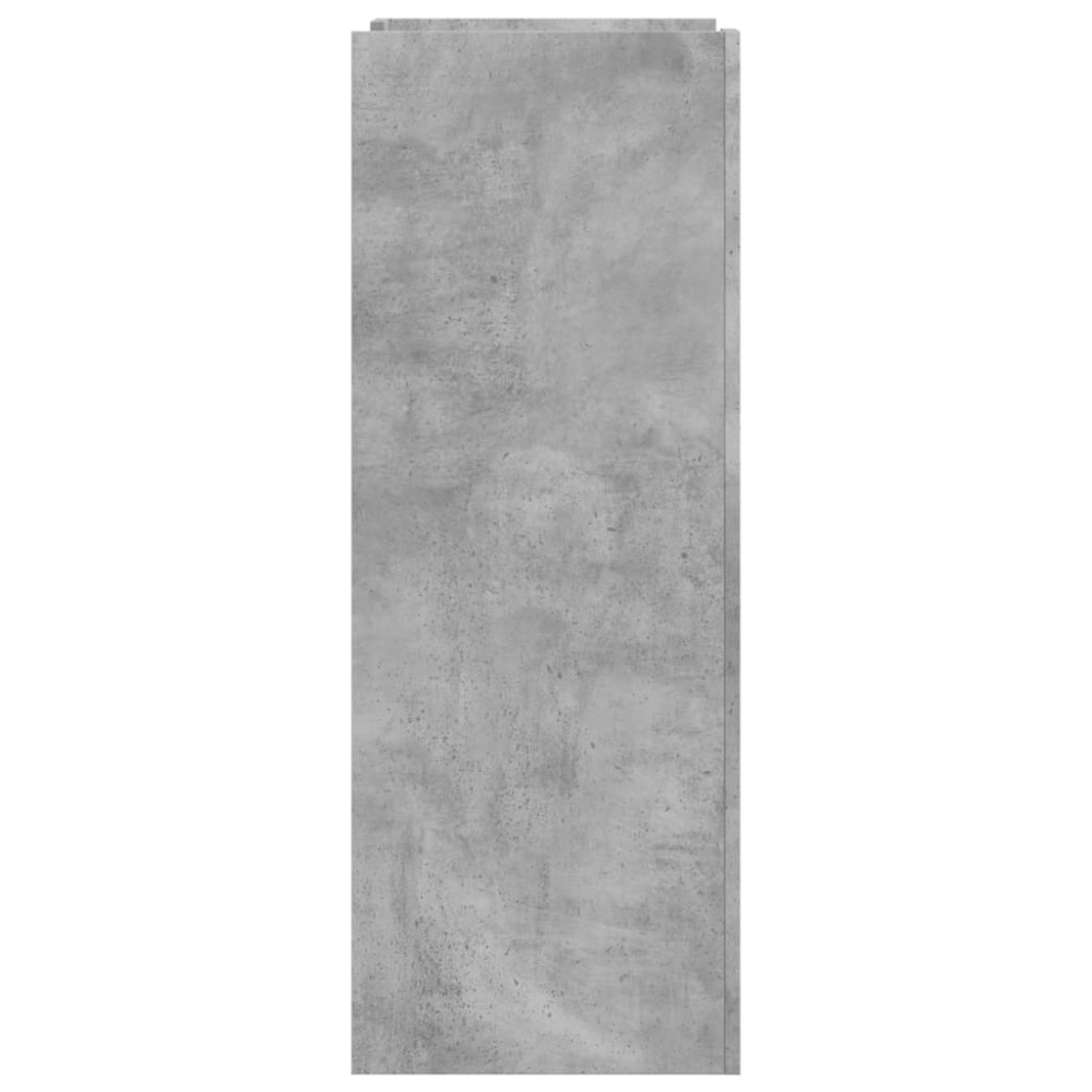 Produktbild för Skoskåp betonggrå 52x37,5x100 cm konstruerat trä