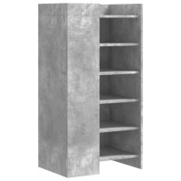 Produktbild för Skoskåp betonggrå 52x37,5x100 cm konstruerat trä