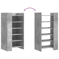 Produktbild för Skoskåp betonggrå 52x37,5x100 cm konstruerat trä