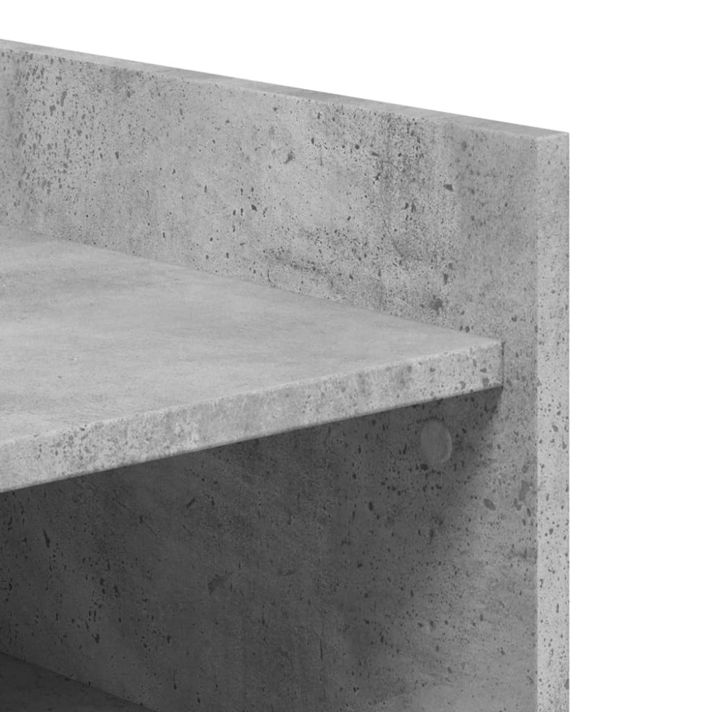 Produktbild för Skoskåp betonggrå 52x37,5x100 cm konstruerat trä