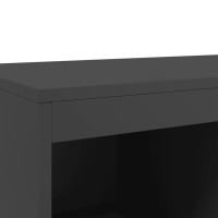 Produktbild för Högskåp svart 68x39x111,5 cm stål