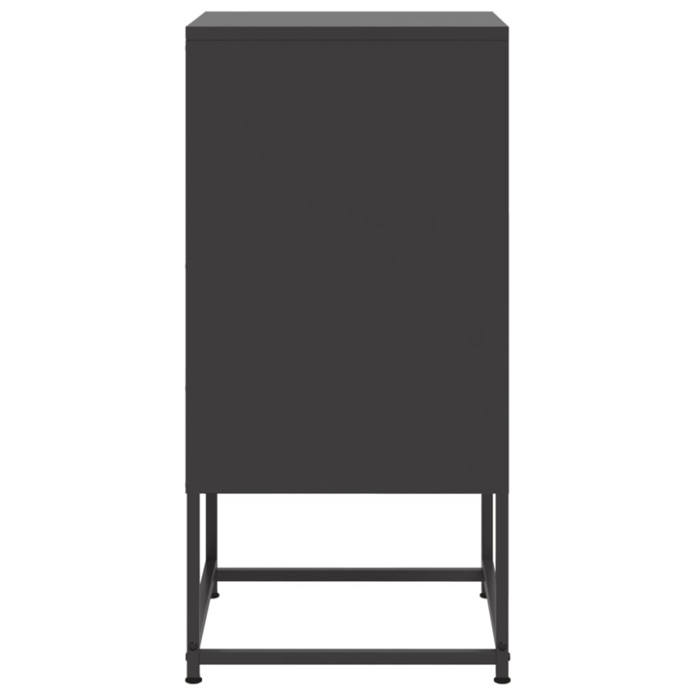 Produktbild för Sängbord 2 st svart 36x39x78 cm stål