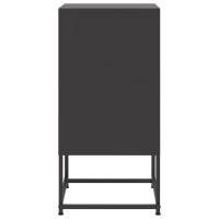 Produktbild för Sängbord 2 st svart 36x39x78 cm stål