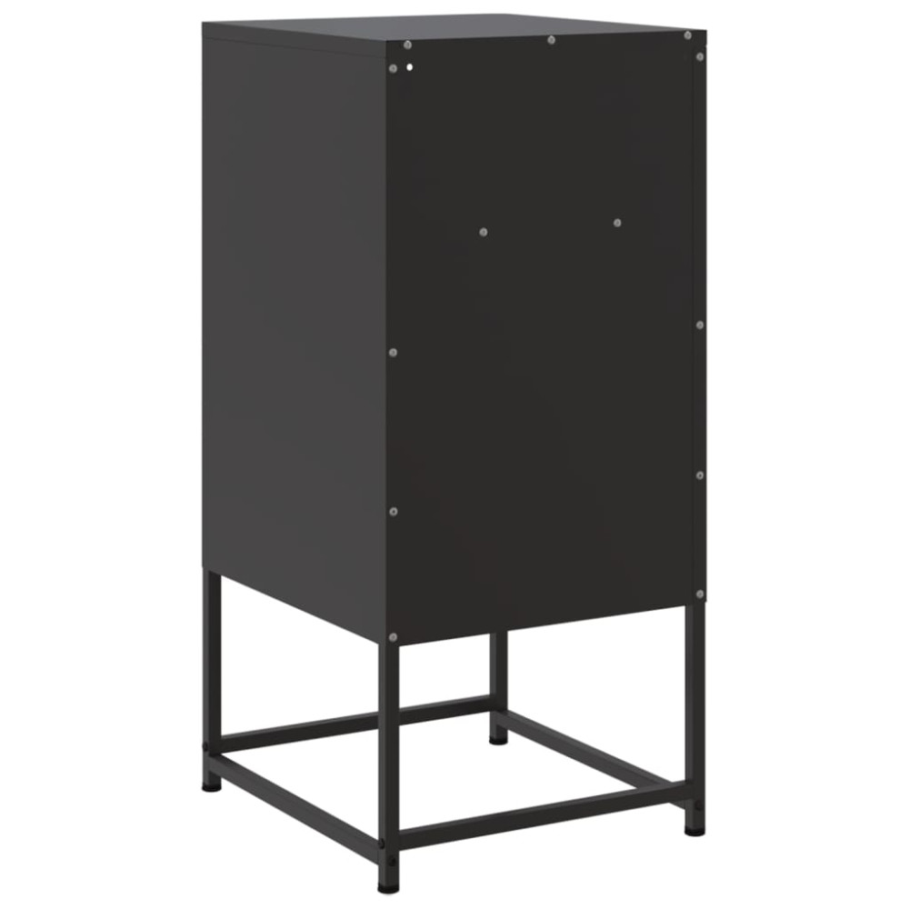 Produktbild för Sängbord 2 st svart 36x39x78 cm stål
