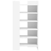 Produktbild för Skoskåp vit 52x37,5x100 cm konstruerat trä