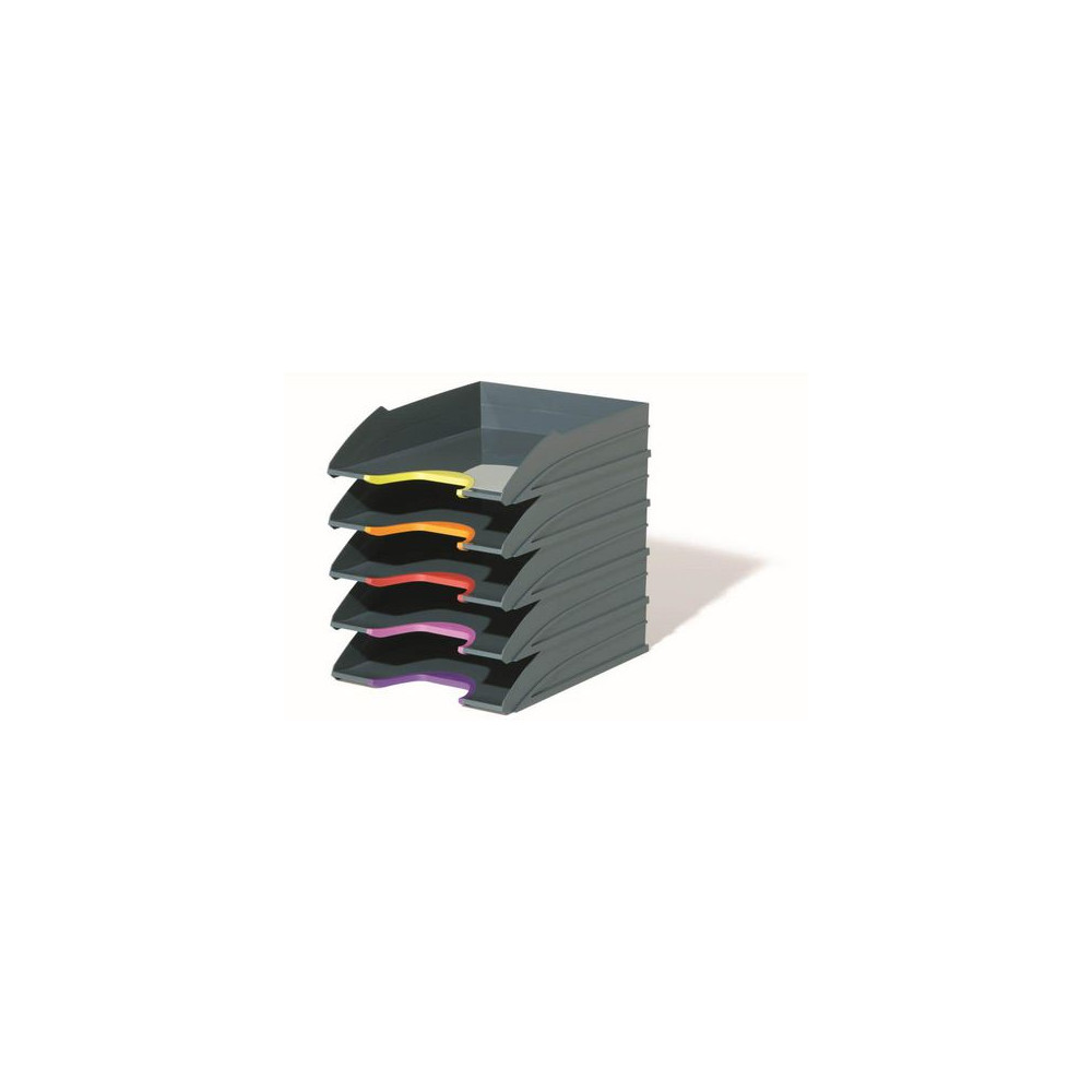 Produktbild för Brevkorg DURABLE Varicolor A4 grå 5/fp
