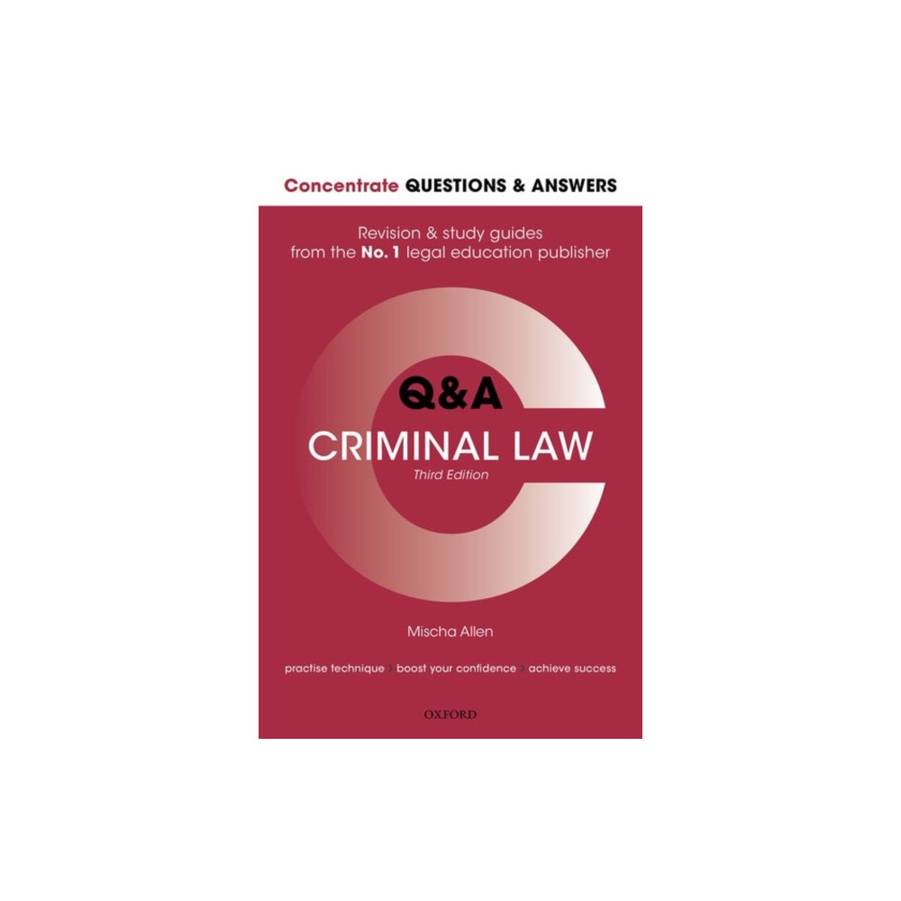 Produktbild för Concentrate Questions and Answers Criminal Law (häftad, eng)