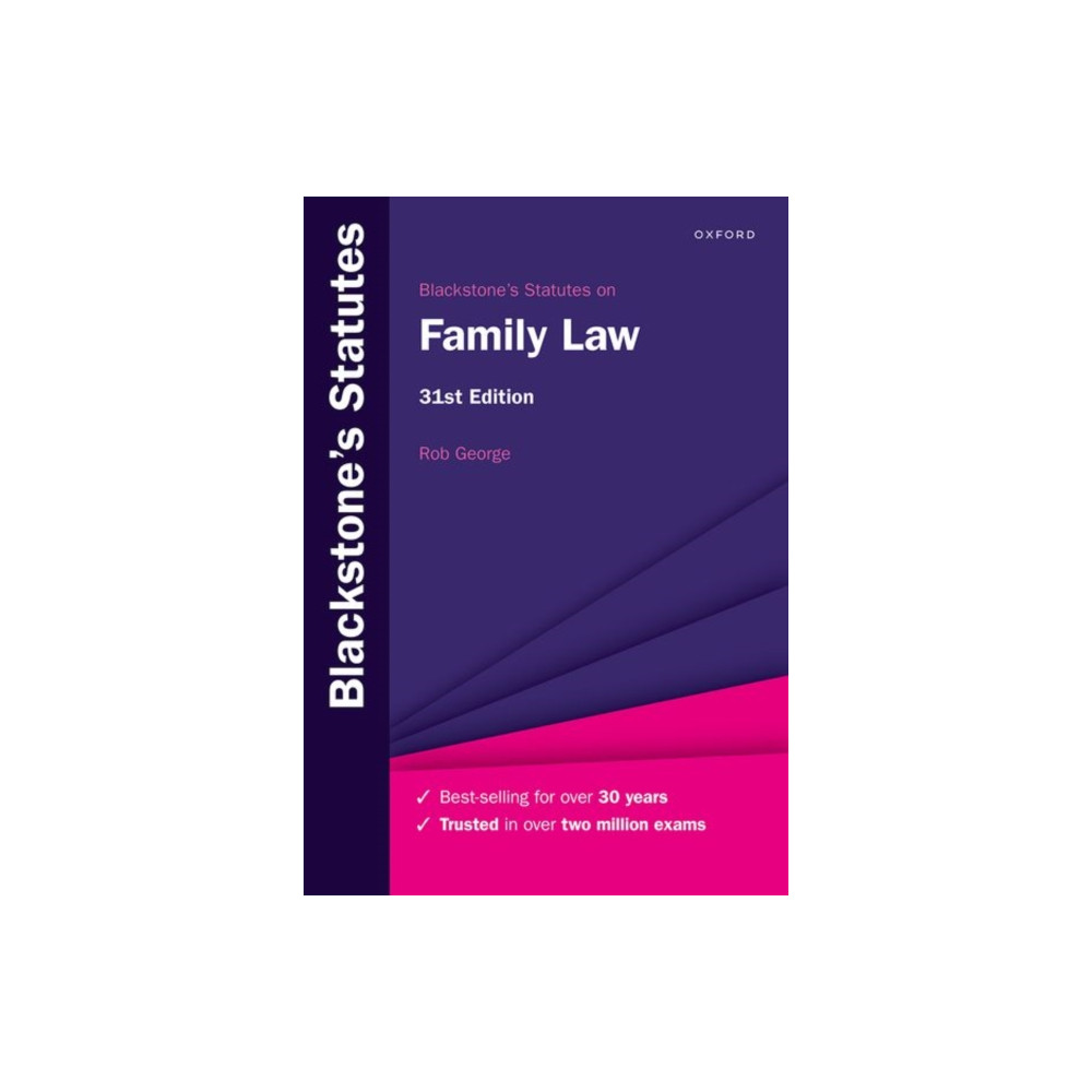 Produktbild för Blackstone's Statutes on Family Law (häftad, eng)