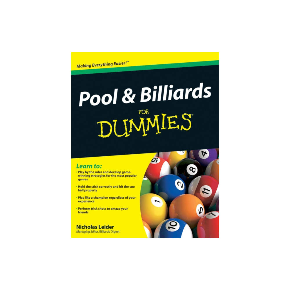 Produktbild för Pool and Billiards For Dummies (häftad, eng)