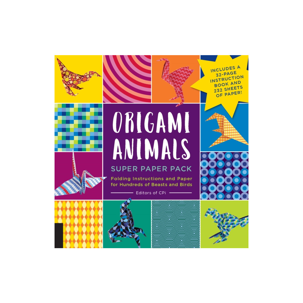Produktbild för Origami Animals Super Paper Pack (häftad, eng)