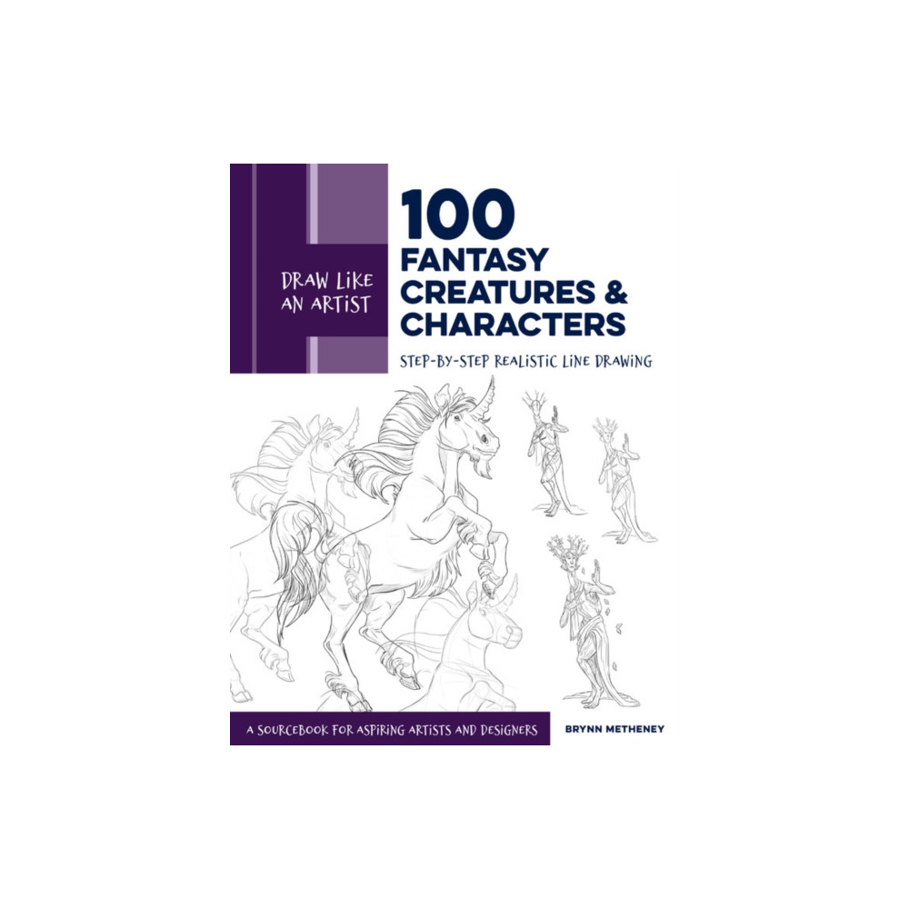 Produktbild för Draw Like an Artist: 100 Fantasy Creatures and Characters (häftad, eng)