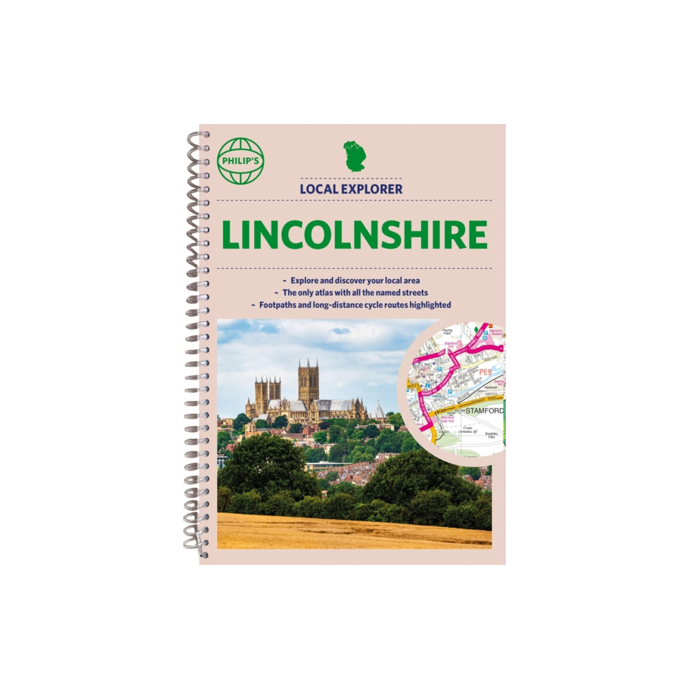 Produktbild för Philip's Local Explorer Street Atlas Lincolnshire (bok, spiral, eng)