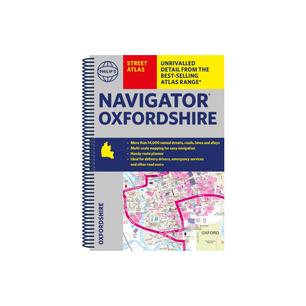 Produktbild för Philip's Navigator Street Atlas Oxfordshire (bok, spiral, eng)