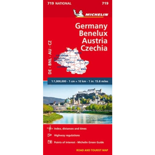 Michelin Editions Des Voyages Germany, Benelux, Austria, Czech Republic - Michelin National Map 719