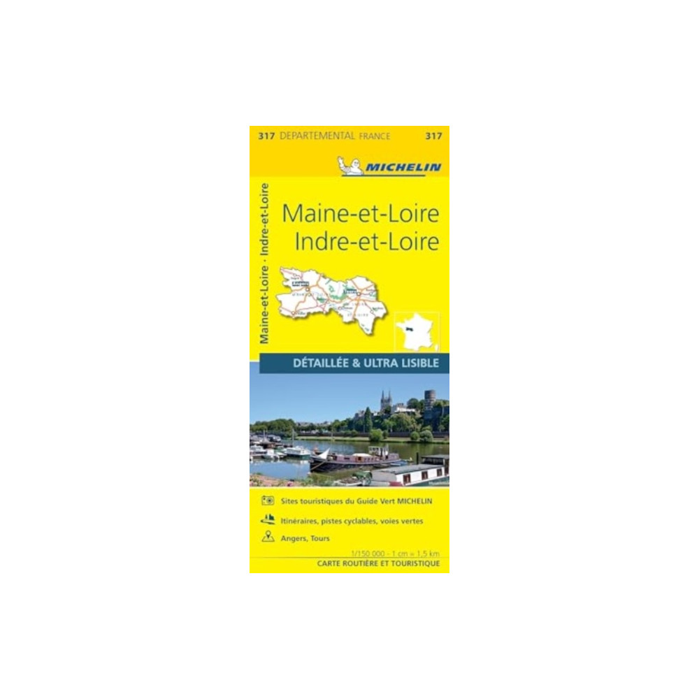 Produktbild för Indre-et-Loire Maine-et-Loire - Michelin Local Map 317