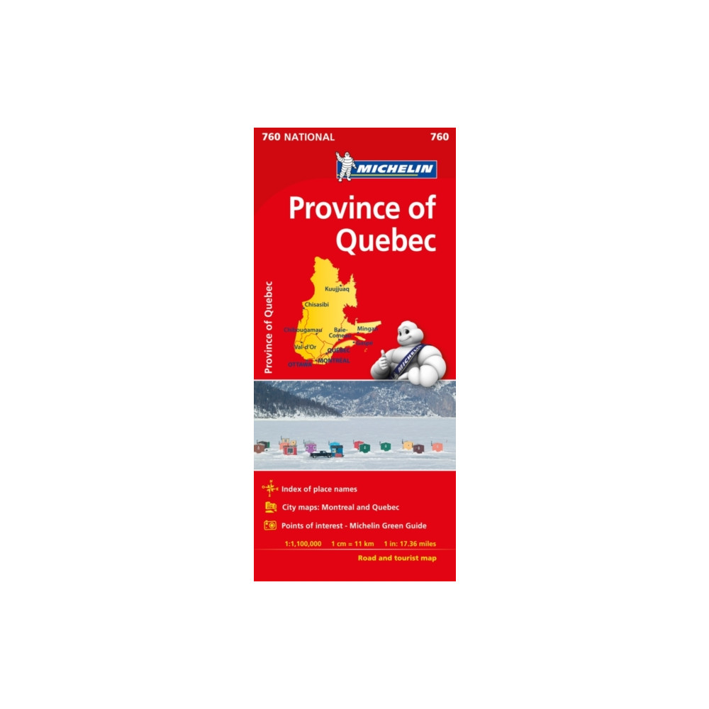 Produktbild för Quebec - Michelin National Map 760