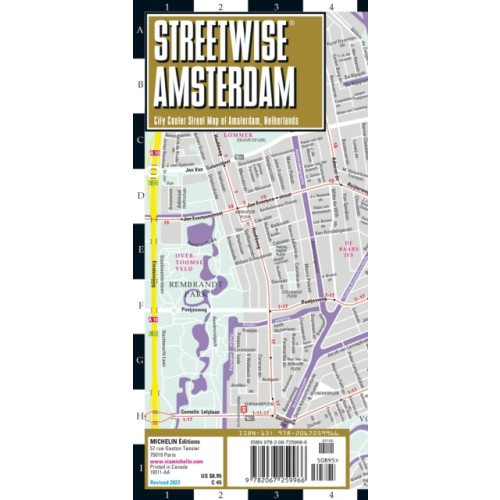 Michelin Editions Des Voyages Streetwise Amsterdam Map - Laminated City Center Street Map of Amsterdam, Netherlands